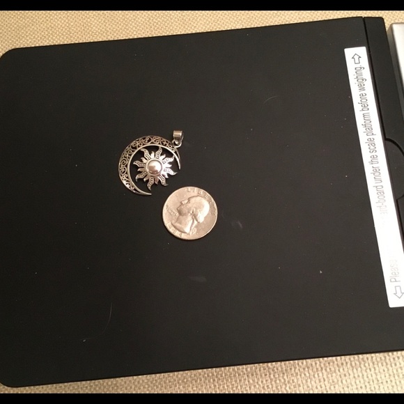 Sterling Silver Moon & Sun Necklace - Picture 7 of 8